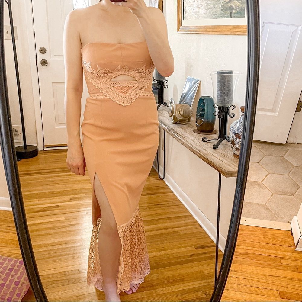 Jonathan Simkhai Cocktail Midi Dress Blush Pink 6